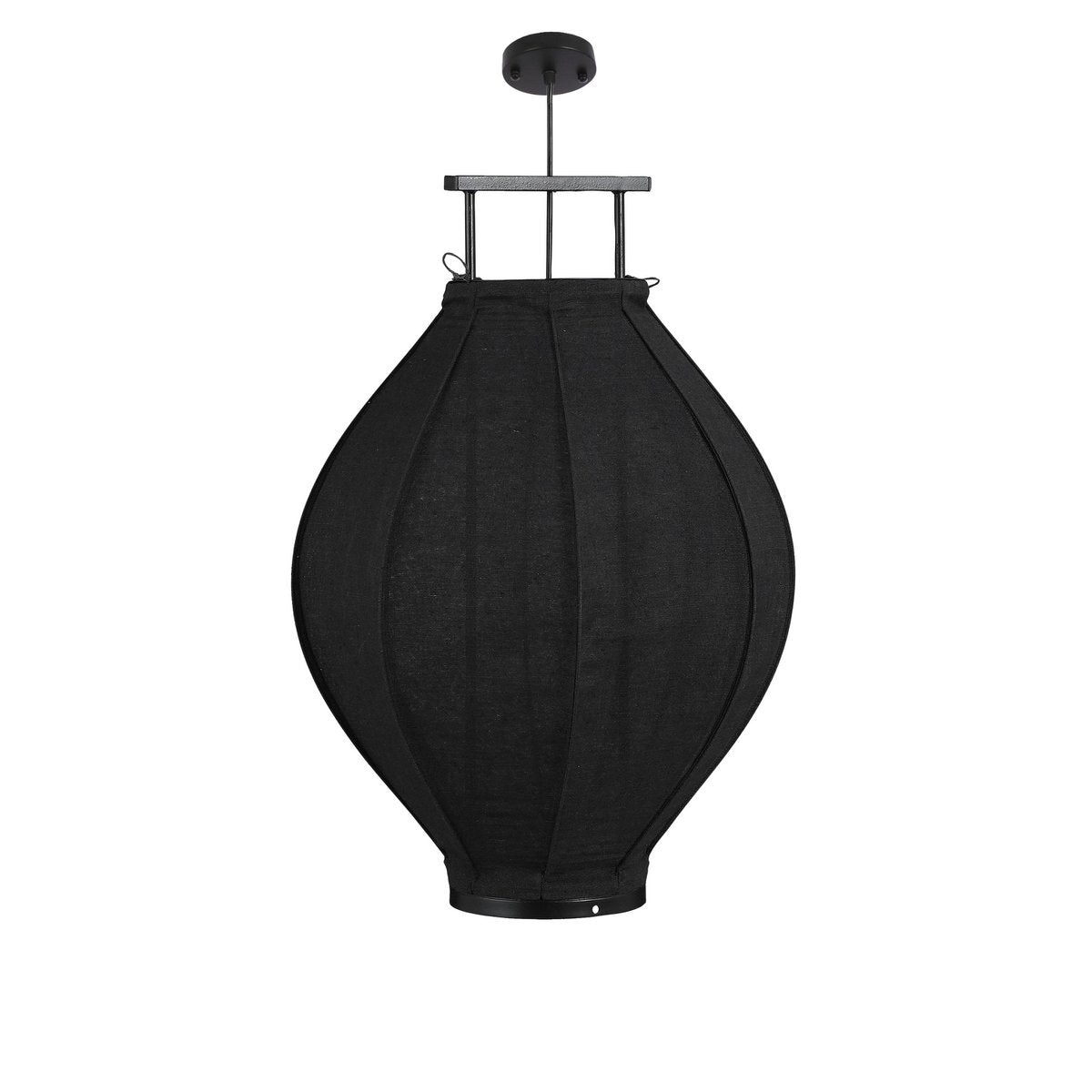 Mica Decorations Pego hanglamp Japandi zwart Ø54 cm