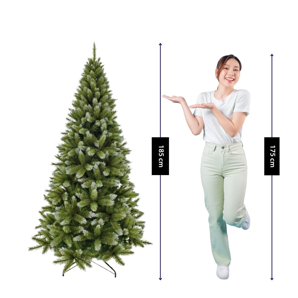 Pittsburgh frosted kunstkerstboom, 185 cm