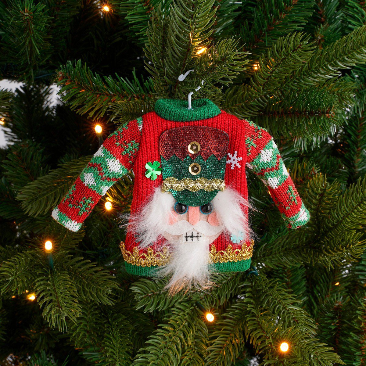 Kersttrui kersthanger met kerstman, 20,5 cm