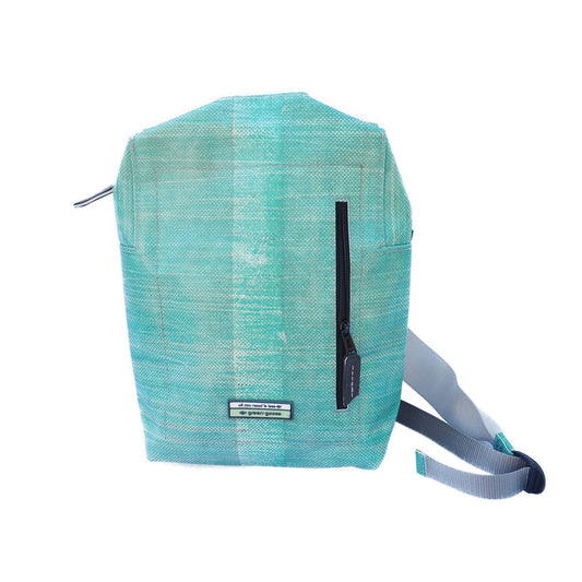 Silnice upcycle rugzak turquoise, 23 x 8 x 33 cm