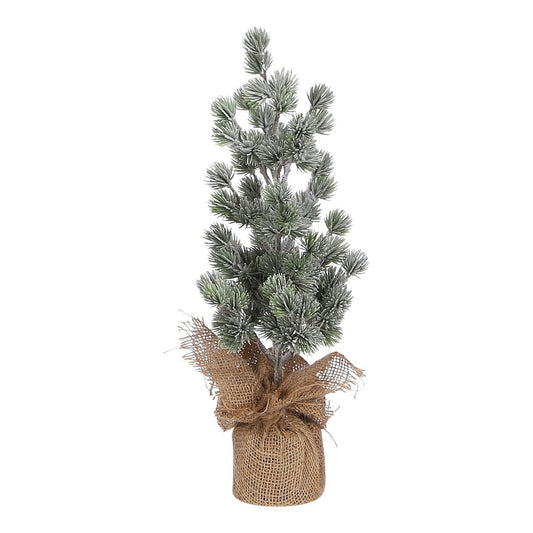 Kunstkerstboom met jute voet, 45 cm hoog
