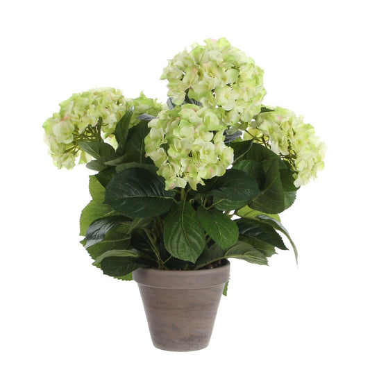 Hortensia kunstplant groen, 45 cm