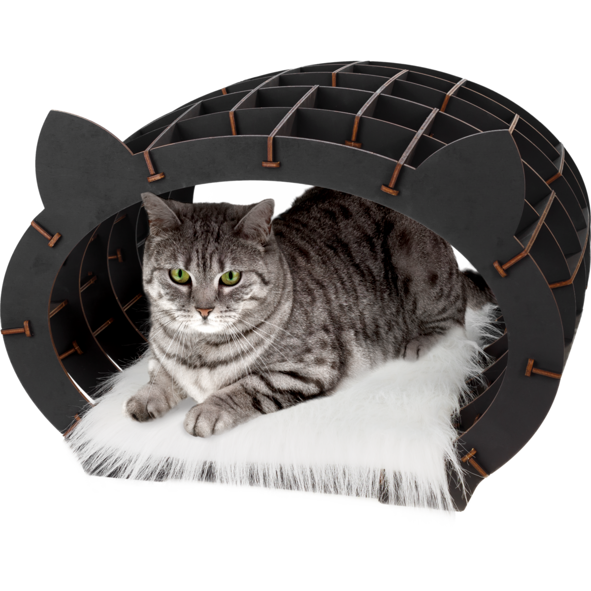Houten huisje voor katten, 3D bouwpakket