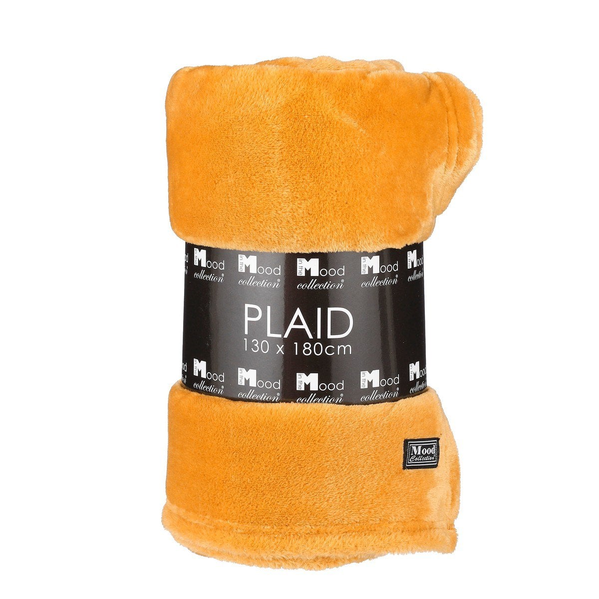 Fleece plaid Famke geel, 130 × 180 cm
