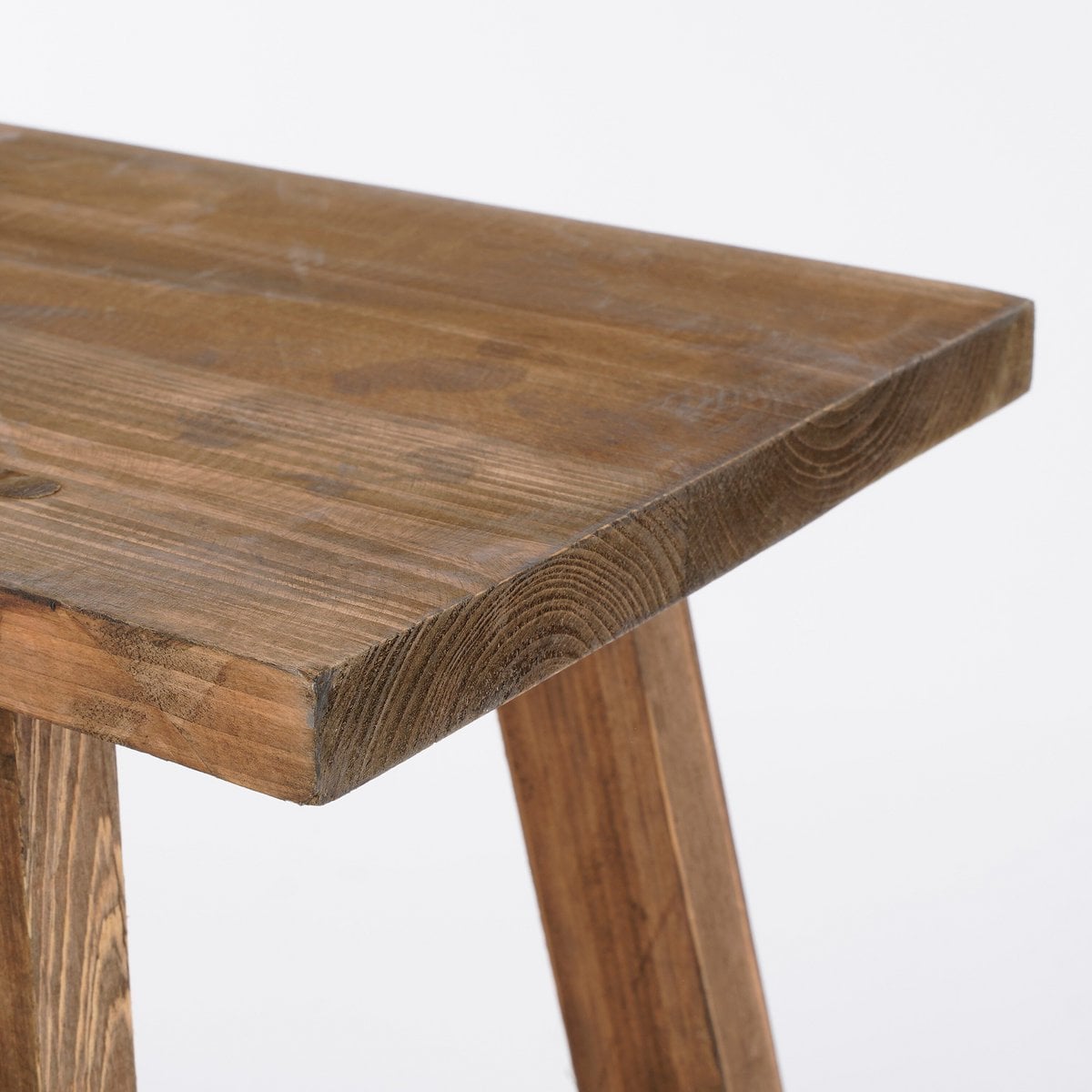 Bold houten bankje van gerecycled hout, 80 x 37 x 44 cm