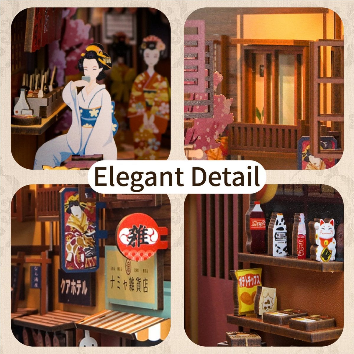 DIY book nook Japanse kruidenierswinkel, 24,5 cm