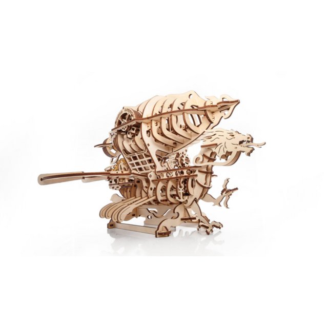 3D mechanische houten puzzel pirate airship Skylord 37,7 × 37,1 × 25,5 cm – 388 stukjes