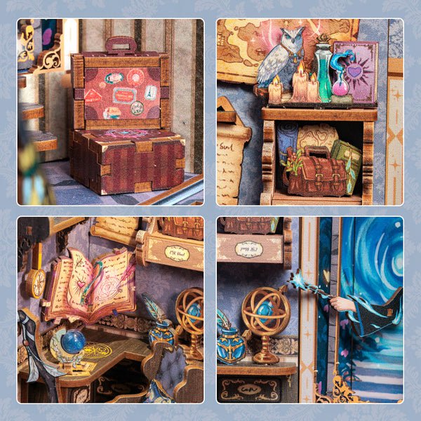 Soul Travel Agency book nook, 11,5 × 10 × 17 cm