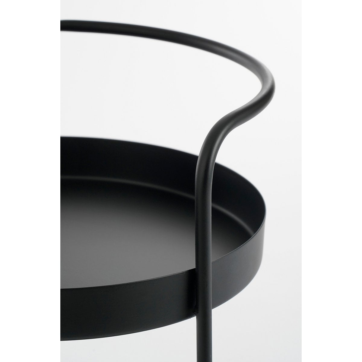 Mica Decorations Etagère – 2-laags Zwart Metaal (H35 x Ø25 cm)