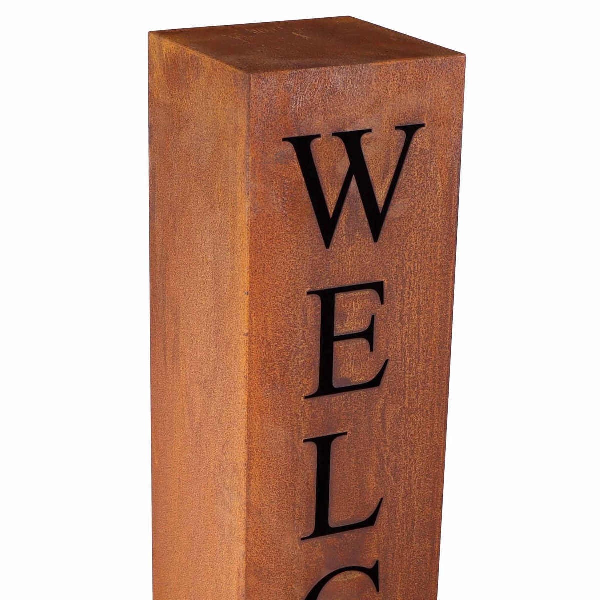 Welkomstzuil van roestpatina, 100 x 20 x 20 cm