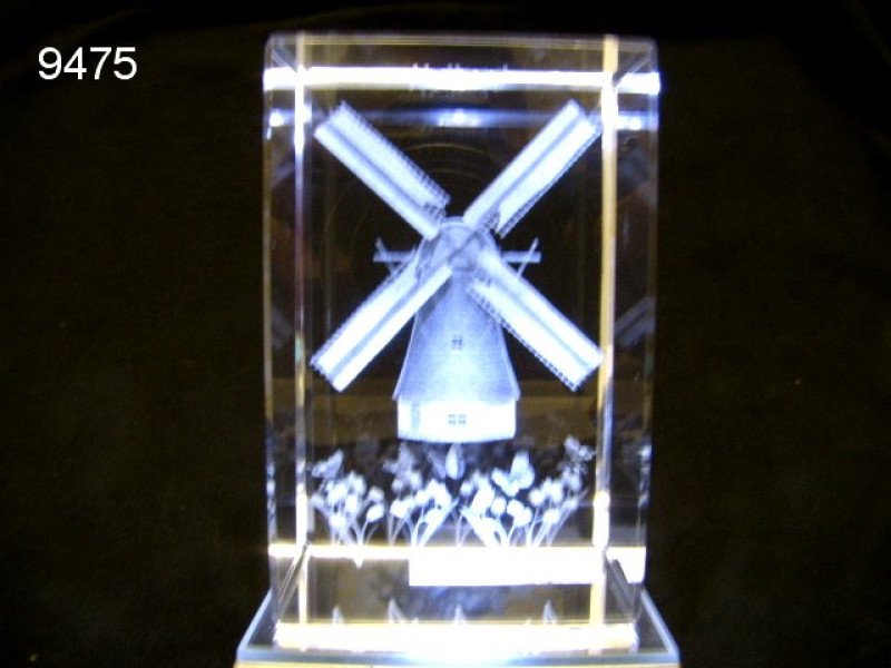 Molen glasblokje
