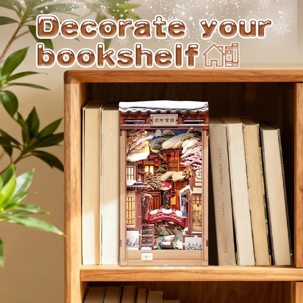 La Neige à Kyoto book nook, 19,5 × 12 × 22 cm