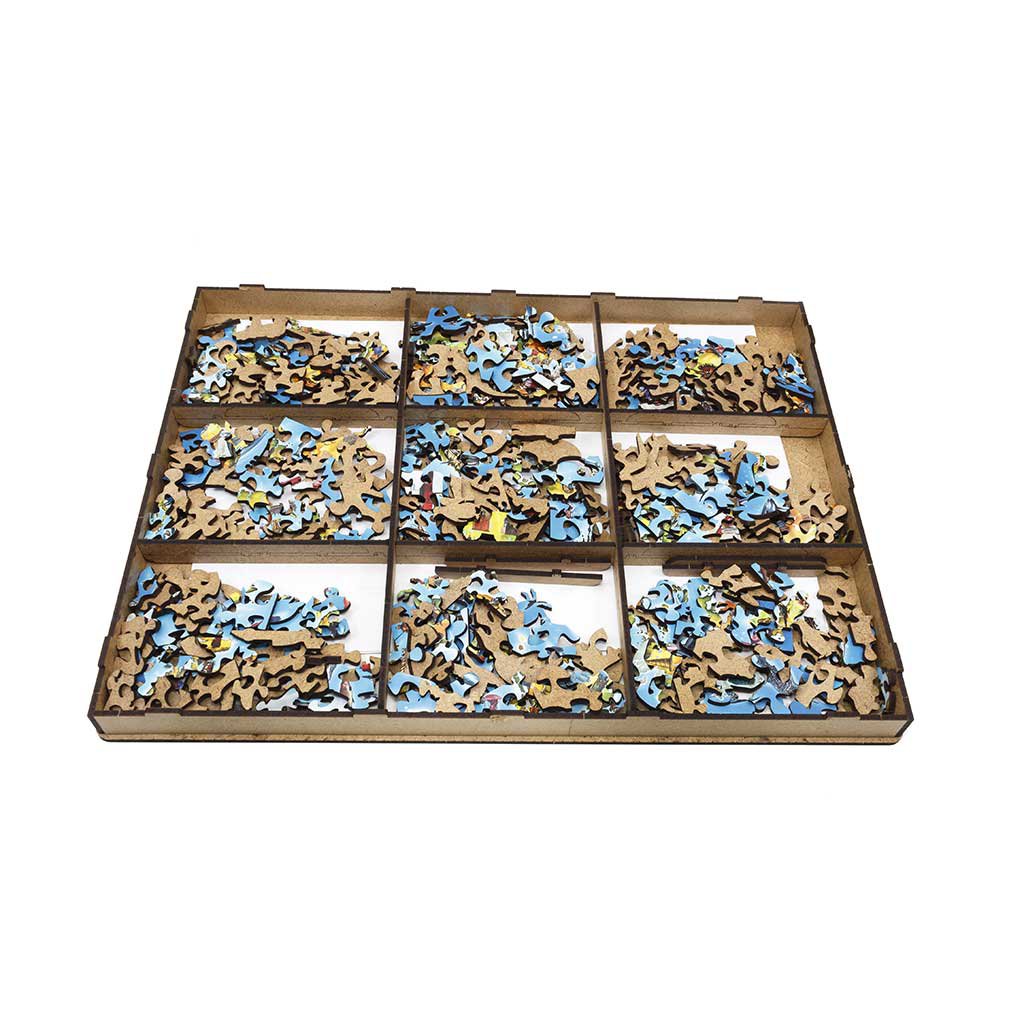 Houten legpuzzel World Map in kleur 501 stukjes, 55 × 39,3 cm