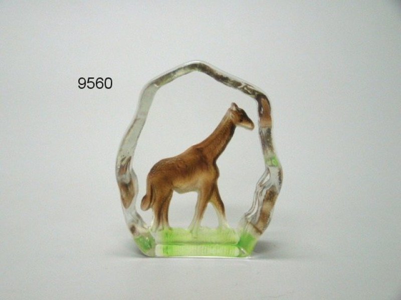 Glasblokje kleur, giraf