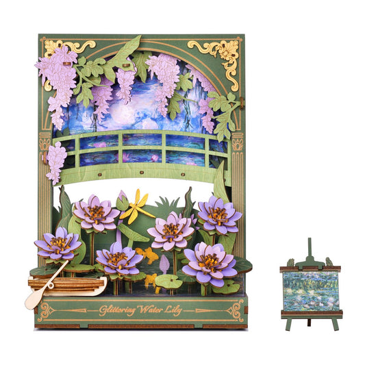 3D houten puzzel Glittering Water Lily, 16,5x8X21,5 cm