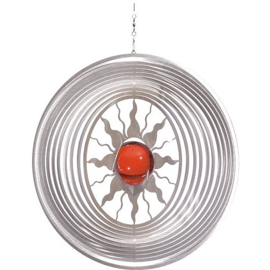 Windspinner BlinQ Art Zon RVS rond 172 mm met glaskogel