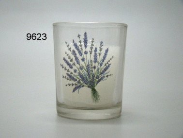 Lavendel, sfeerlichtje met kaars