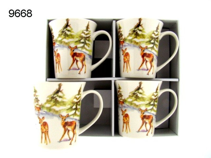 Bosdieren mokkenset, 4 stuks