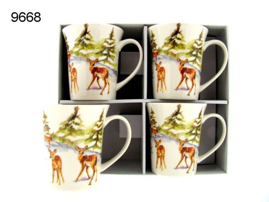Bosdieren mokkenset, 4 stuks