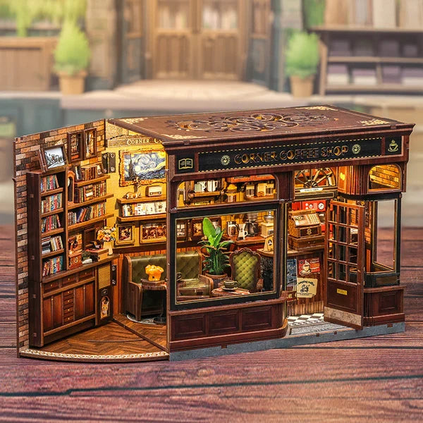 DIY huisje corner coffee shop, 17 cm