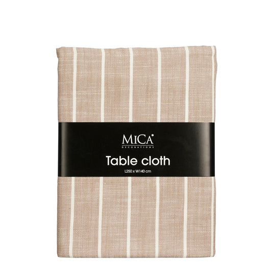 Mica Decorations Alivo Tafelkleed – Organisch Katoen Beige (140 x 250 cm)