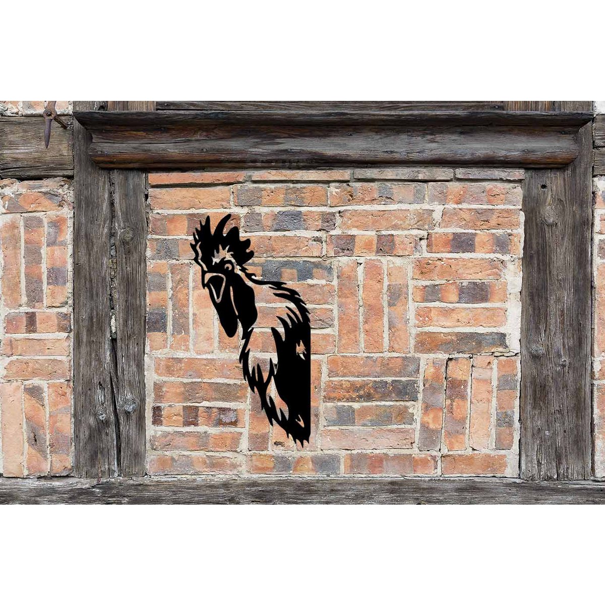 Kiekeboe Herman de Haan zwart ornament – paal en schuttingdecoratie