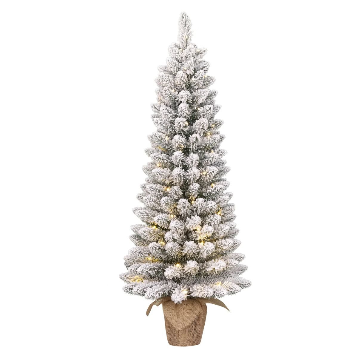 Gerlos besneeuwde kunstkerstboom met verlichting, 120 cm, Ø 51 cm