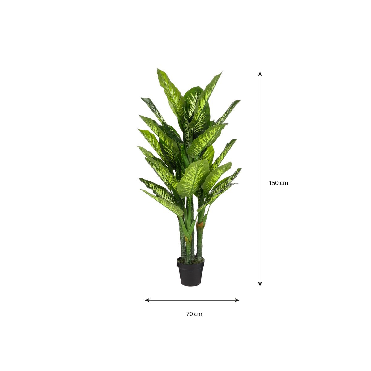 Dieffenbachia kunstplant, 150 cm