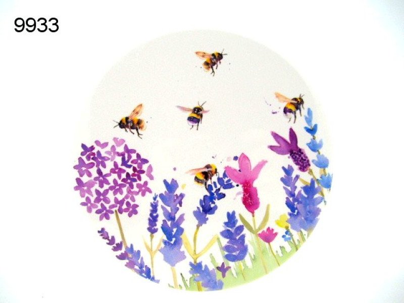 Lavendel en bij tafelonderzetter