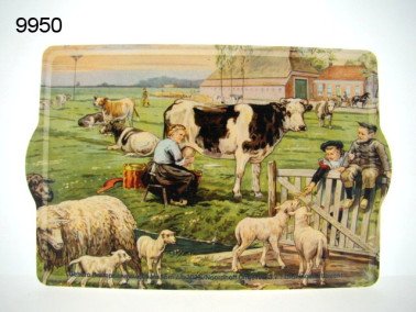 Ot en Sien dienblad, middel, in de weide