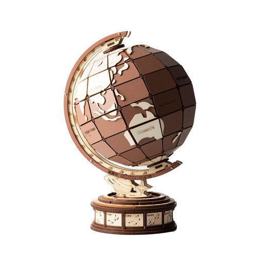 Houten 3D puzzel wereldbol, 23 cm