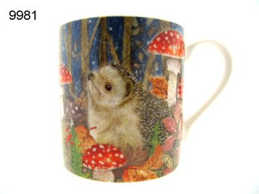 Egel met paddestoelen mok, 290 ml