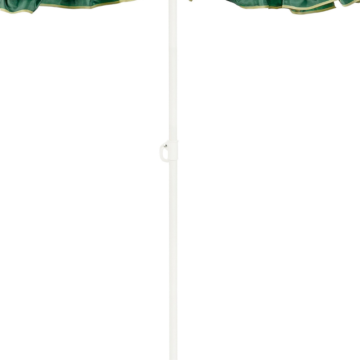 Donkergroene parasol met ruches Ø195 cm