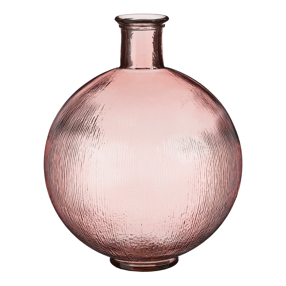 Firenza glazen flesvaas, roze, Ø 34 × 42 cm