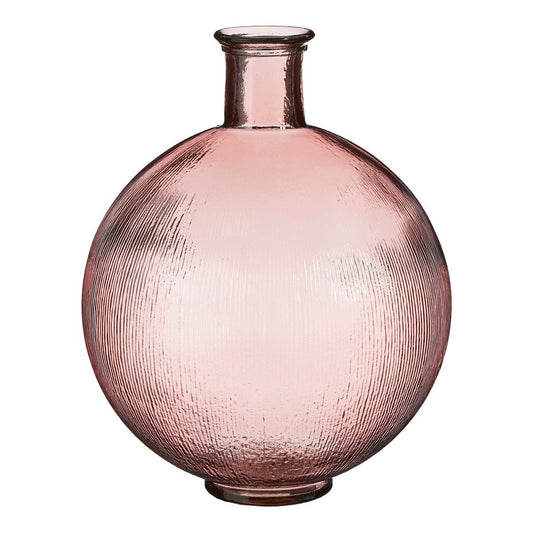 Firenza glazen flesvaas, roze, Ø 34 × 42 cm