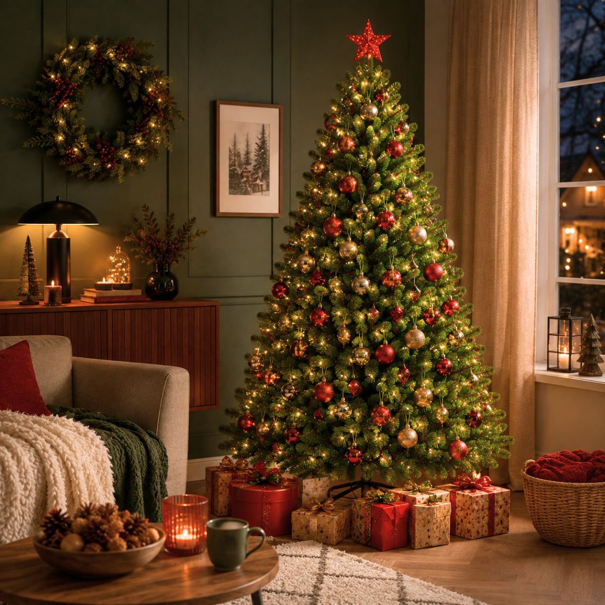 Tsuga besneeuwde kunstkerstboom, 230 cm