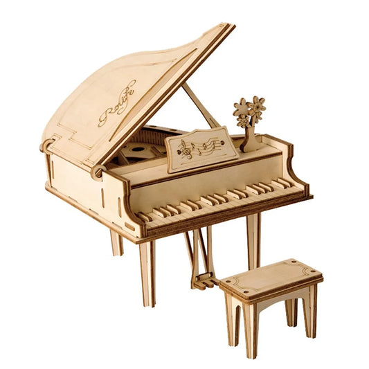 3D houten puzzel piano 12,5 x 11 x 13,2 cm
