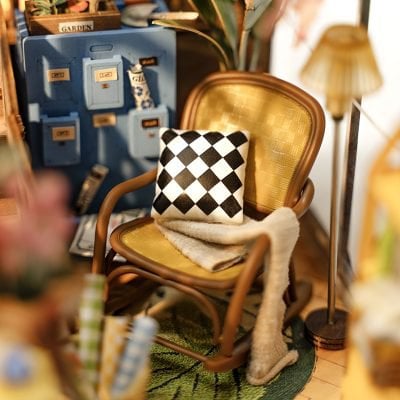 DIY book nook bookend garden house, 24,1 cm