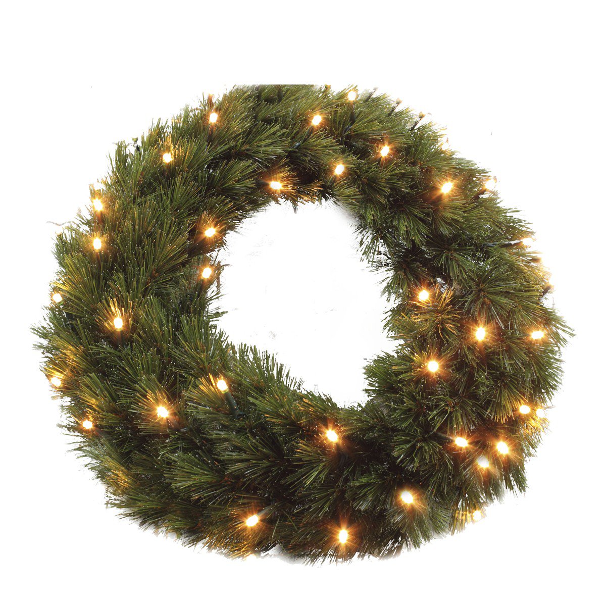 Forest Frosted kerstkrans met verlichting, groen, Ø60 cm