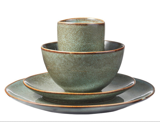 Servies set Tabo, groen, 16-delig