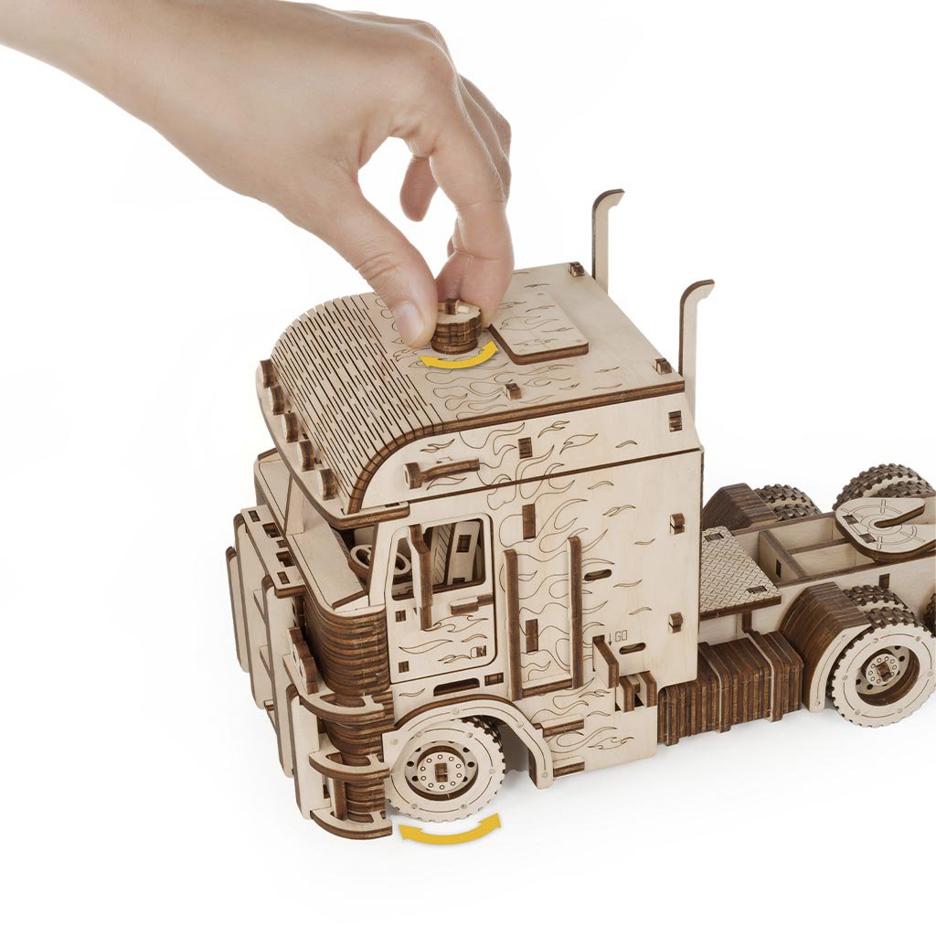 3D mechanische houten puzzel truck Road King 29,3 × 13,2 × 17,5 cm – 478 stukjes