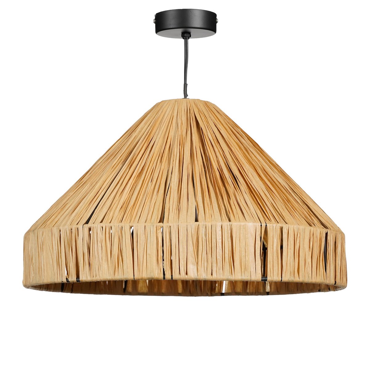 Elisa hanglamp raffia zwart Ø40 cm