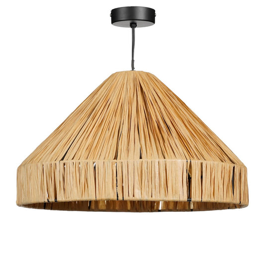 Mica Decorations Elisa hanglamp raffia zwart Ø40 cm