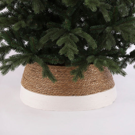 Kerstboomrok zeegras met gebroken wit, Ø 58 × 26 cm