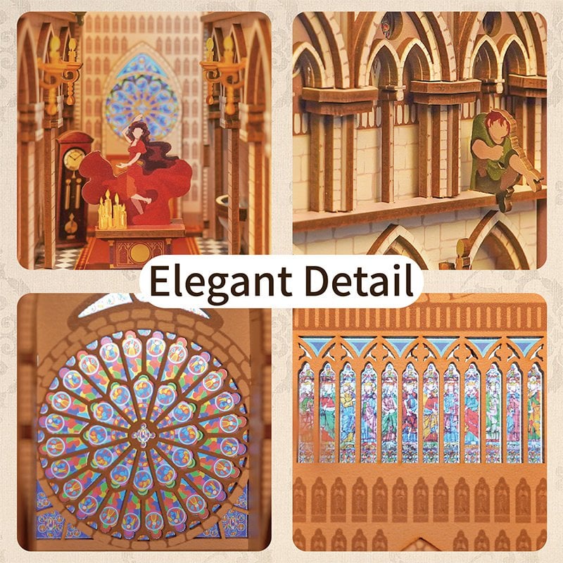 DIY book nook Notre Dame de Paris, 24,5 cm