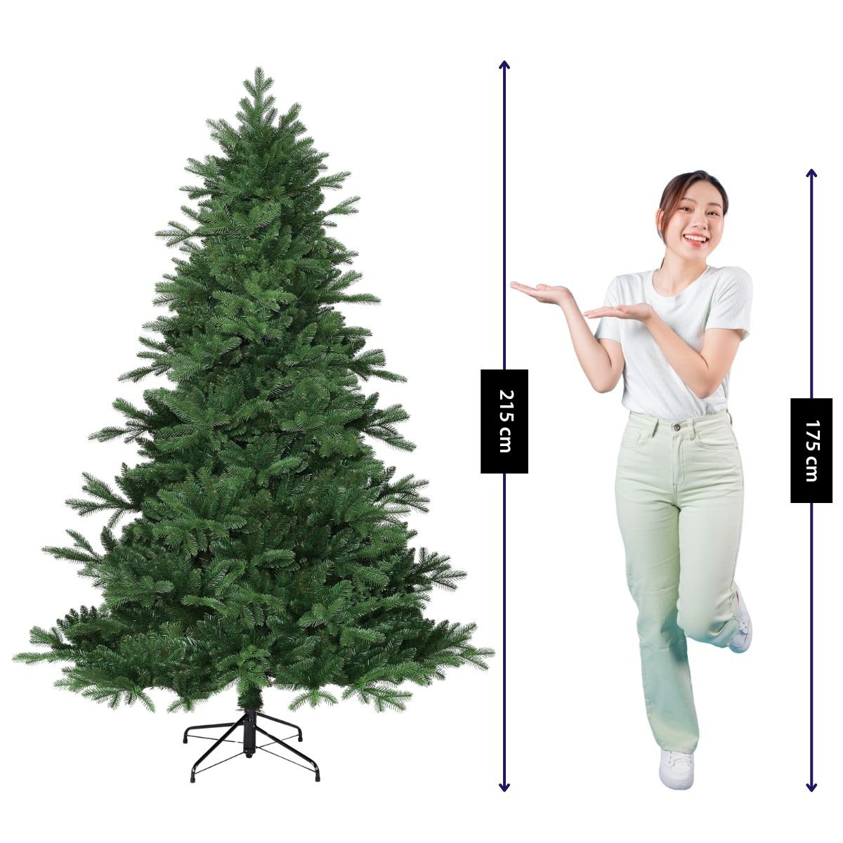 Brampton kunstkerstboom, 215 cm, Ø 142 cm