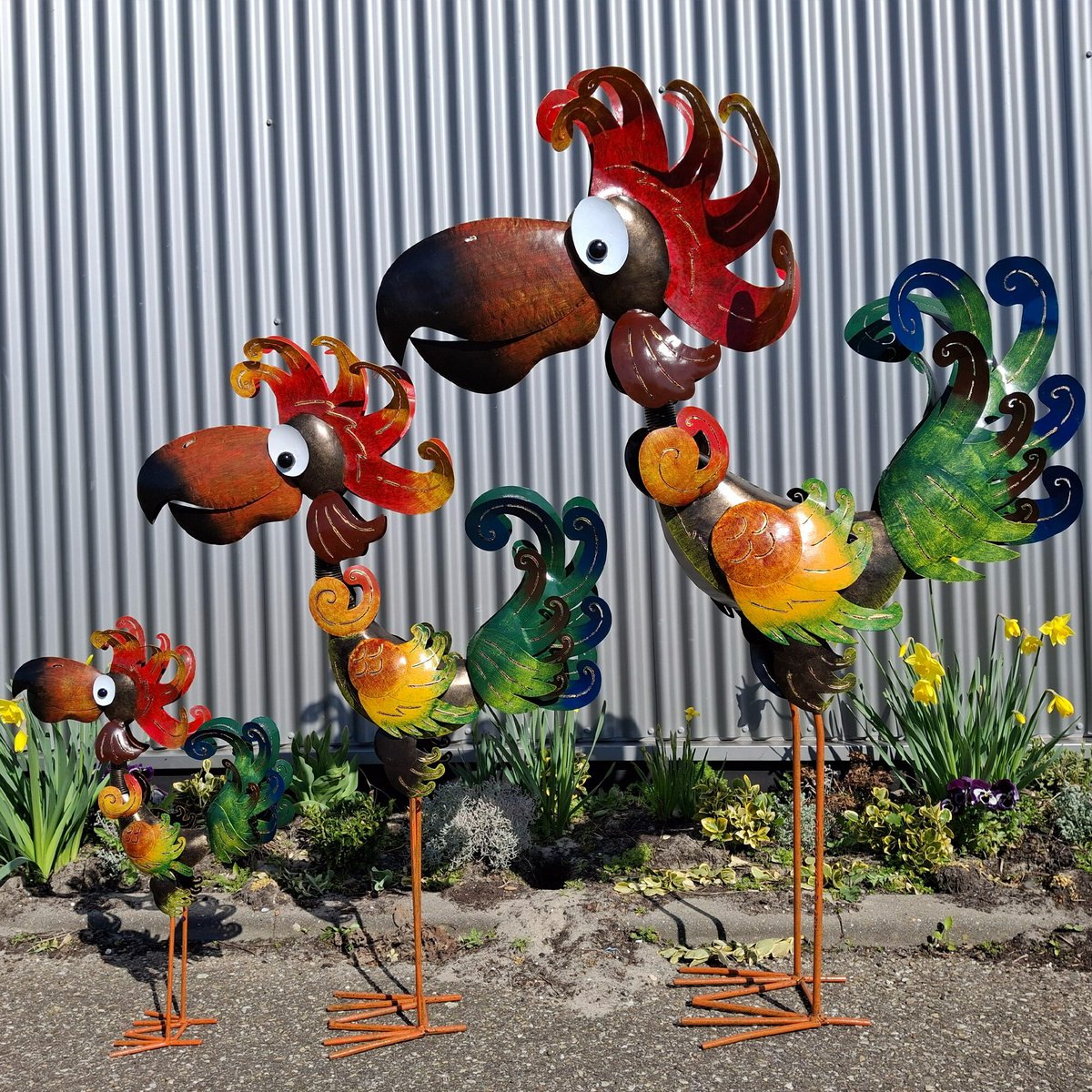 Metalen tuinvogel, 150 cm