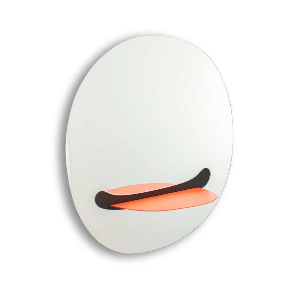 Lachende spiegel met plank, 54 cm