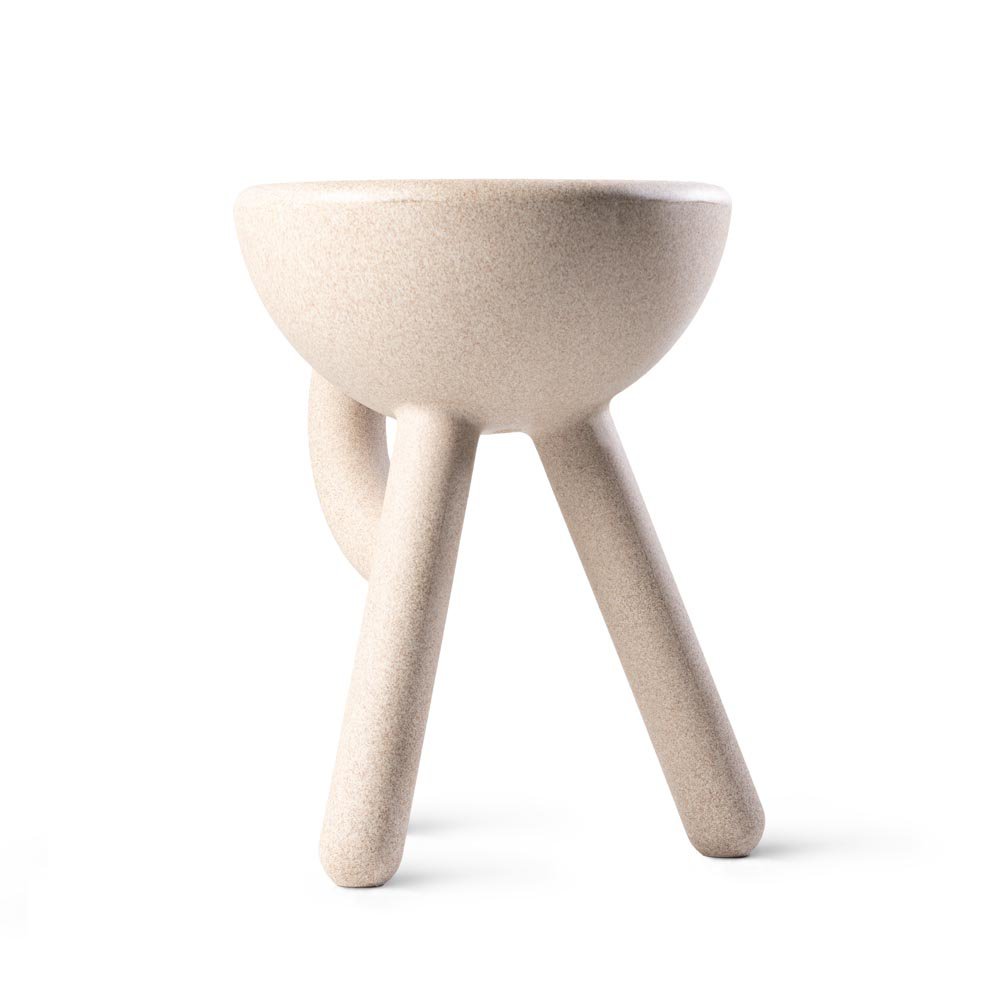 Tubby kruk, bijzettafel, sand, 38 × 33 × 45 cm
