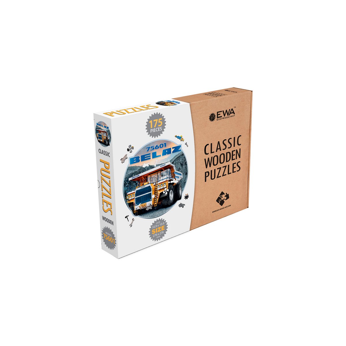 Houten puzzel Belaz 75601 177 stukjes, 27,6 × 27,6